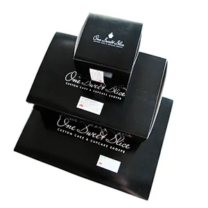 custom logo printing cupcake box drawer cake box 6 holes cupcake box with inserts