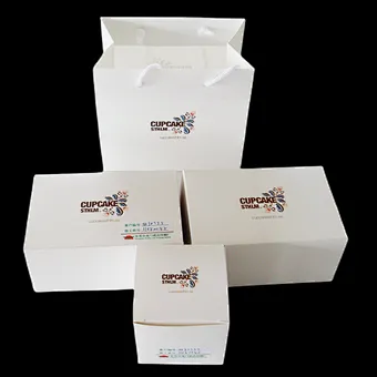 custom logo printing cupcake box drawer cake box 6 holes cupcake box with inserts